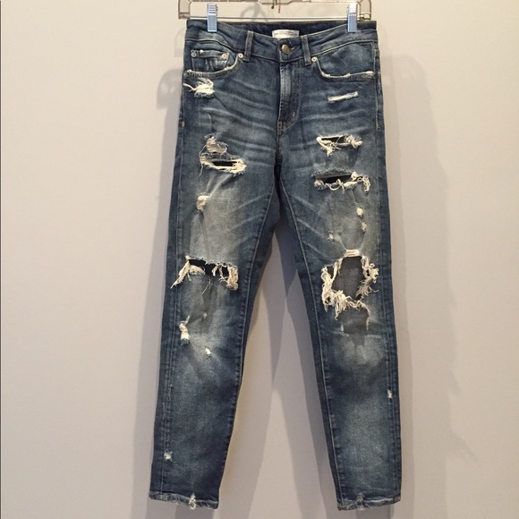 Zara Ripped Denim Jeans - Picture 4 of 11